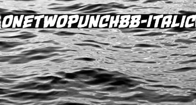 OneTwoPunchBB-Italic Font examples