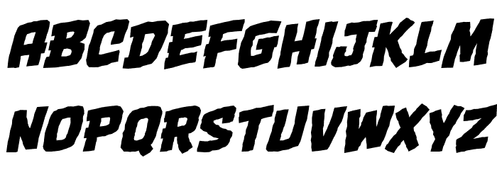 OneTwoPunchBB-Italic Font LOWERCASE