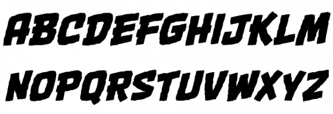 OneTwoPunchBB-Italic Schriftart Groß
