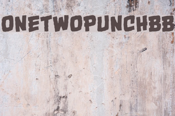 OneTwoPunchBB Font examples