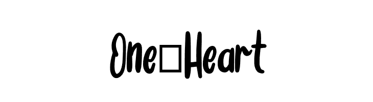 One_Heart  フリーフォントのダウンロード