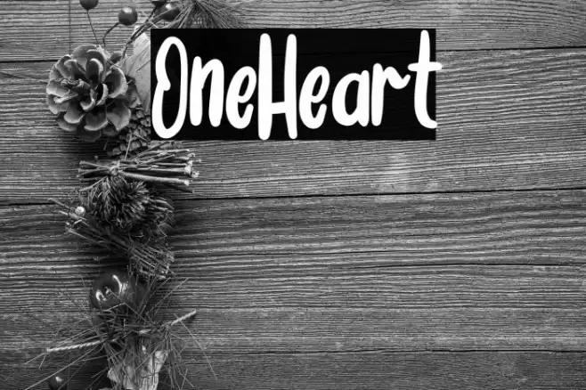 One_Heart Font examples