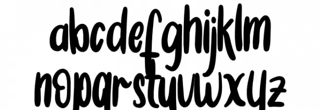 One_Heart Schriftart Kleinbuchstaben