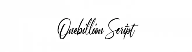Onebillion Script  Frei Schriftart Herunterladen