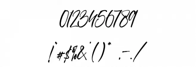 Onebillion Script Font OTHER CHARS