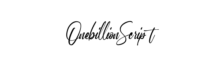 Onebillion Script  font caratteri gratis