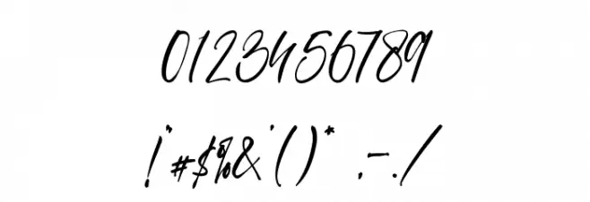 Onebillion Script Font OTHER CHARS