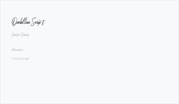 Onebillion Script Business Card