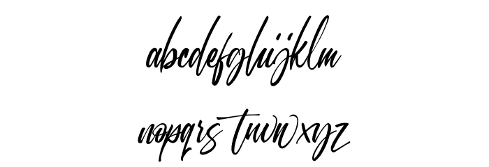 Onebillion Script Font LOWERCASE