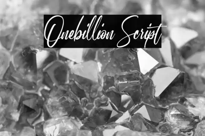 Onebillion Script Font examples