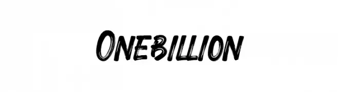 Onebillion  フリーフォントのダウンロード