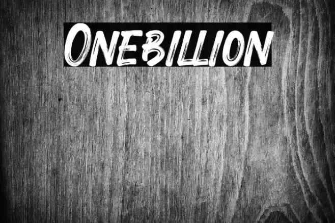 Onebillion Font examples