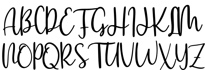 Oneday Font UPPERCASE