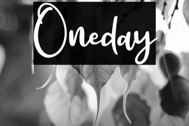 Oneday خط examples