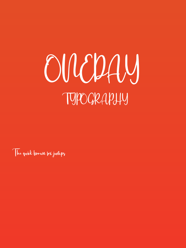 Oneday Poster