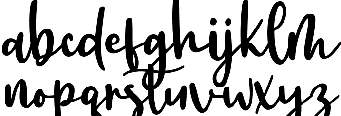 Oneday Font LOWERCASE