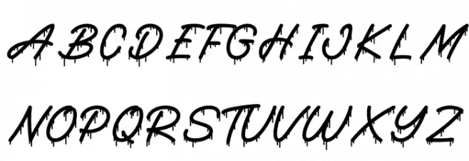 Onedrips Schriftart Groß