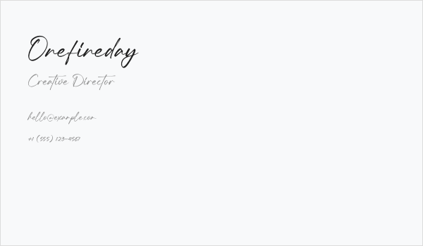 Onefineday Business Card