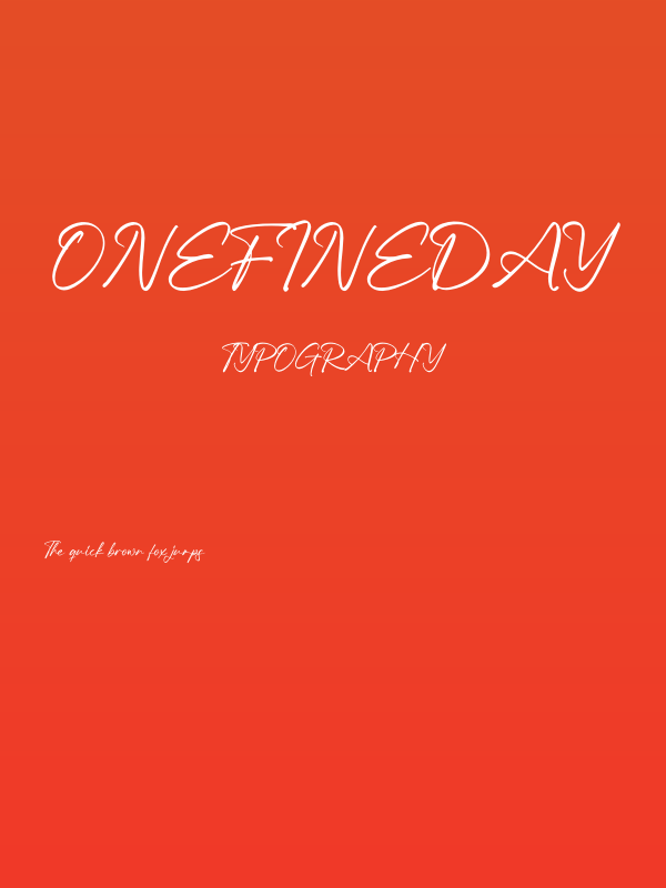 Onefineday Poster