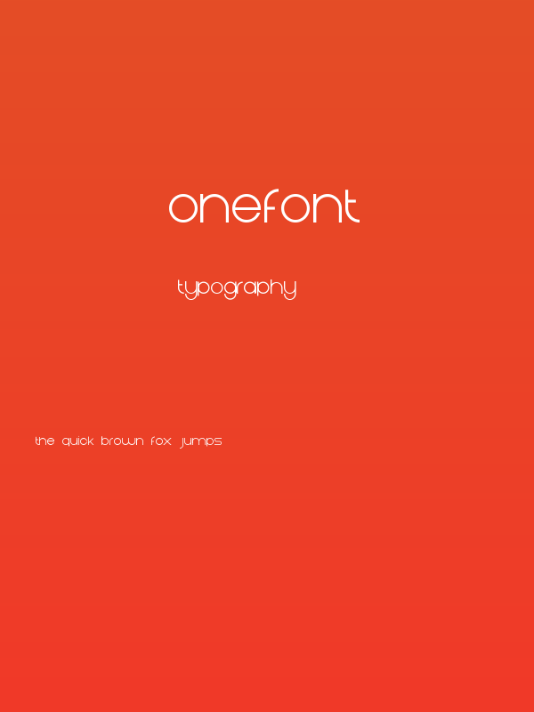 Onefont Poster