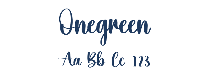 Onegreen Font Preview