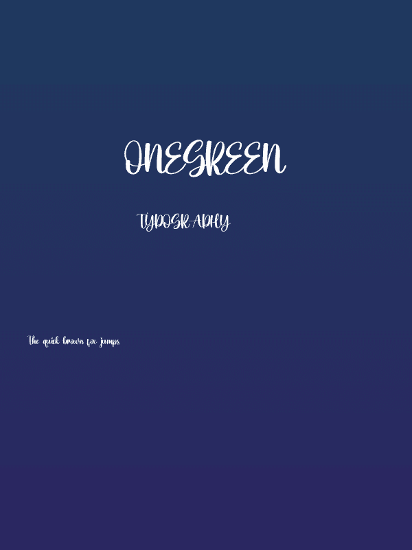 Onegreen Poster