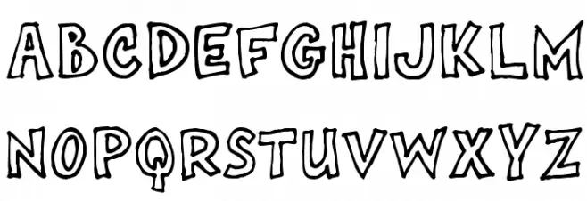OnepunchJimoutline Font Litere mari