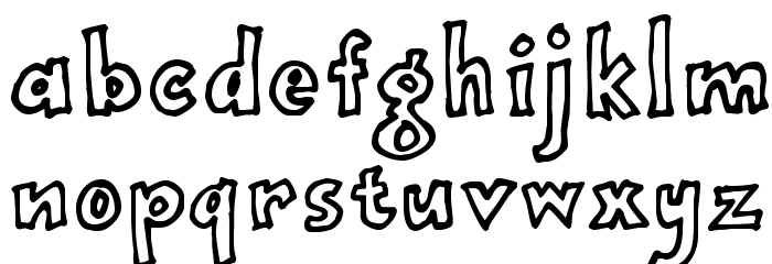 OnepunchJimoutline Font LOWERCASE
