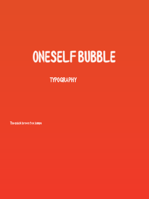 Oneself Bubble Poster