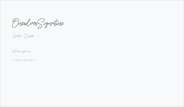 OnesilverSignature Business Card