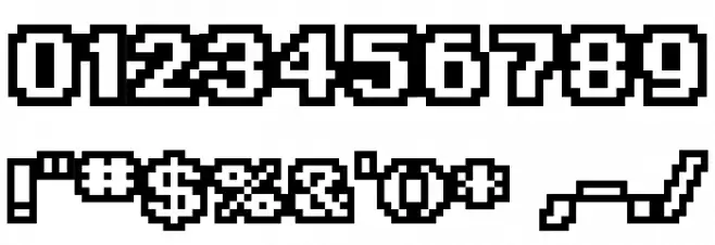 Onesize Reverse Font OTHER CHARS