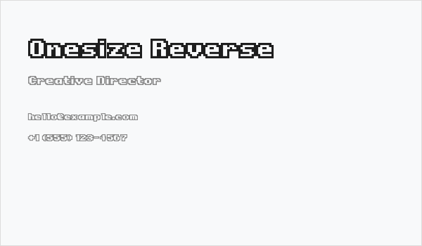 Onesize Reverse Business Card