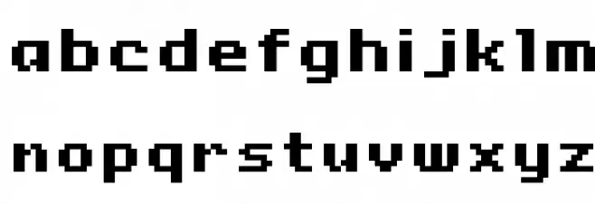 Onesize Font LOWERCASE