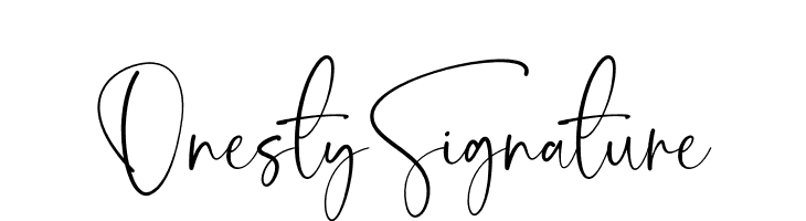 Onesty Signature  नि: शुल्क फ़ॉन्ट्स डाउनलोड