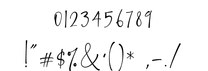 Onesty Signature Font OTHER CHARS