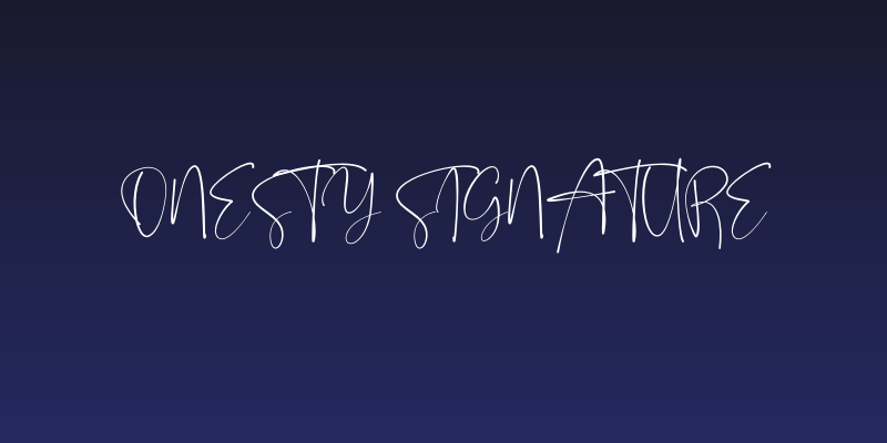 Onesty Signature Social Header