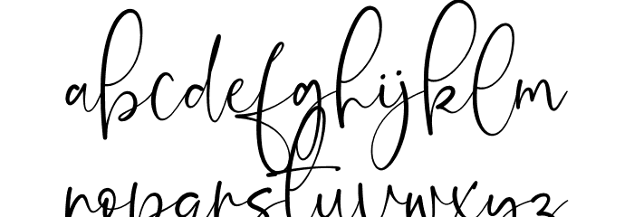 Onesty Signature Font LOWERCASE