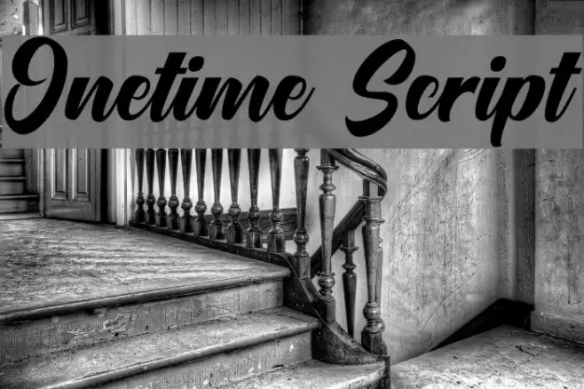 Onetime Script Font examples