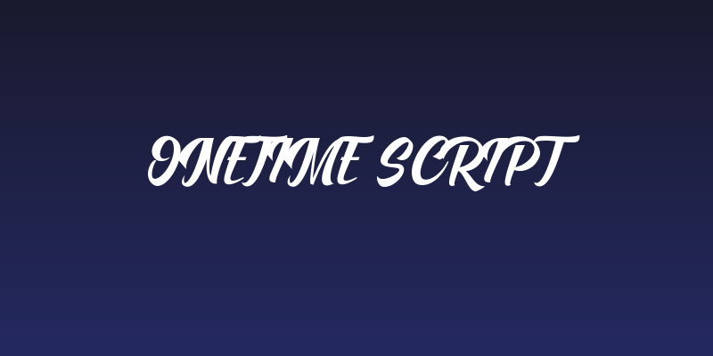 Onetime Script Social Header