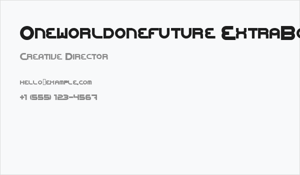 Oneworldonefuture ExtraBold Business Card