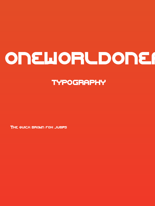 Oneworldonefuture ExtraBold Poster