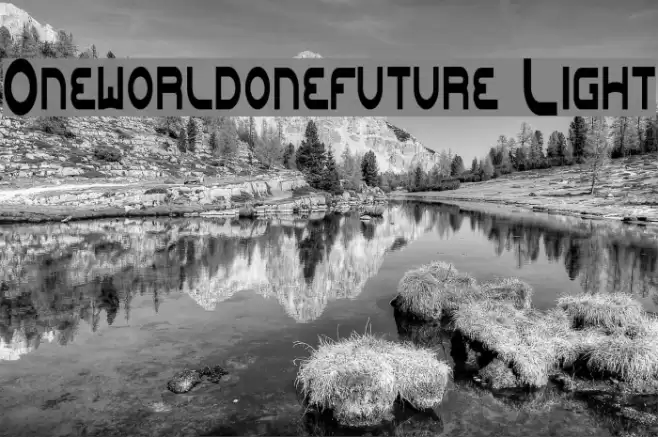 Oneworldonefuture Light Font examples