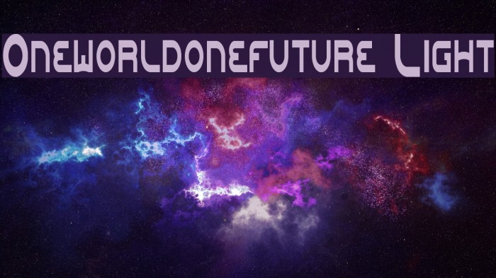 Oneworldonefuture Light Font examples