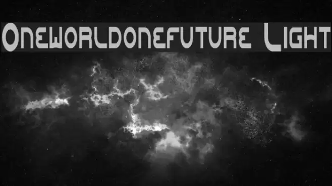 Oneworldonefuture Light Font examples