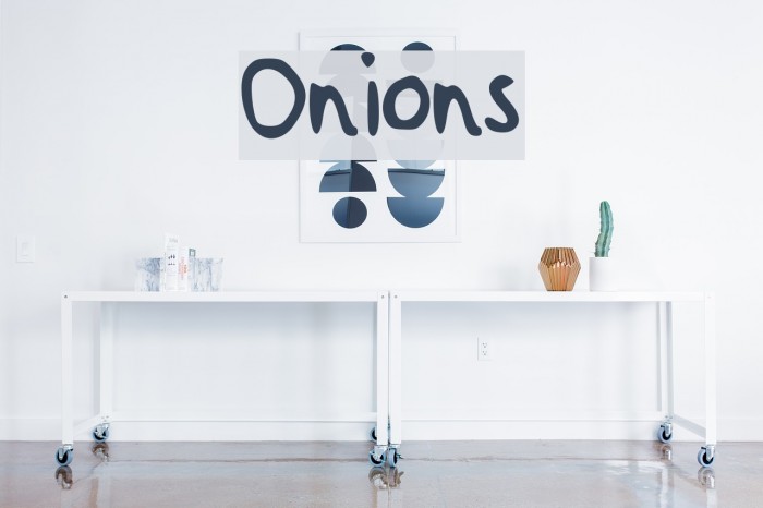 Onions Font examples