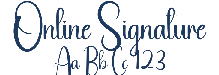 Online Signature Font Preview