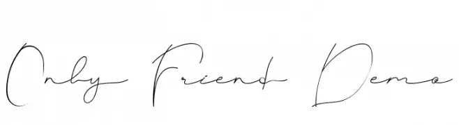 Only Friend Demo  フリーフォントのダウンロード