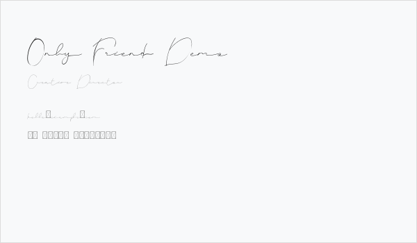 Only Friend Demo Business Card