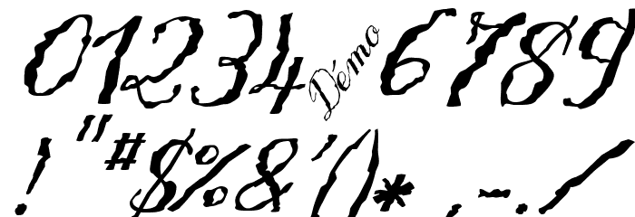 Only One Dollar Demo Bold Italic Font OTHER CHARS