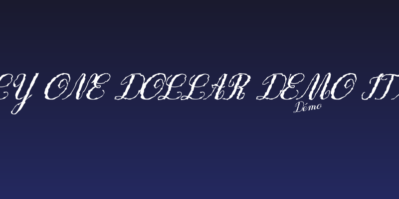 Only One Dollar Demo Italic Social Header